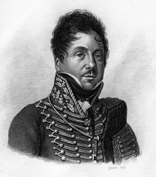 François Fournier Sarlovèze (Sarlovese) (1774-1827) - dans "Portraits des généraux français suite aux victoires et conquêtes des Français". Gravé par Ambroise Tardieu en 1818. Collection Stella.