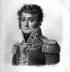 Général Baron Gilbert Désirée Joseph Bachelu (1777-1849) dans "Portraits des généraux français". Gravé par Ambroise Tardieu en 1818. Collection Stella