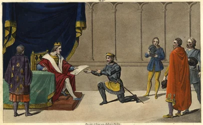 En 1327, Charles IV le Bel (1294-1328) érige la seigneurie de Bourbon en duché pairie en faveur du petit-fils de Robert de Clermont et petit-fils de Saint-Louis, Louis Ier