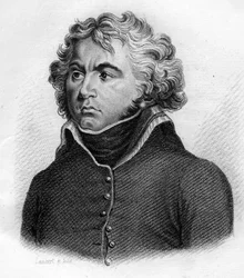 Jean-Baptiste Kléber (1753-1800), général français. Dans « Portraits des généraux français en suite les victoires et conquêtes des Français ». Gravé par Ambroise Tardieu en 1818. Collection Stella.