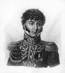 Jean Marie Pierre François Lepaige Doursenne Dorsenne (1774-1812) - dans "Portraits des généraux français suite aux victoires et conquêtes des Français". Gravé par Ambroise Tardieu en 1818. Collection Stella.