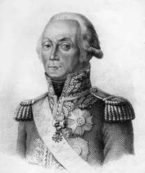 Maréchal Kellermann. François Étienne Christophe Kellermann, duc de Valmy, maréchal de France (1735-1820) - dans "Portraits des généraux français suite aux victoires et conquêtes des Français". Gravé par Ambroise Tardieu en 1818. Collection Stella.