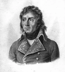 Portrait de Charles Antoine Desaix de Veygoux (1768-1800), général français dans "Portraits des généraux français suivant les victoires et conquêtes des Français". Gravé par Ambroise Tardieu en 1818. Collection Stella