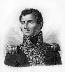 Portrait du Général Pierre François Joseph du Creux Farin (1770-1835) - dans « Portraits des généraux français en suite les victoires et conquêtes des Français ». Gravé par Ambroise Tardieu en 1818. Collection Stella.