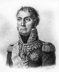 Portrait du général Joseph Souham (1760-1837) dans "Portraits des généraux français suivant les victoires et conquêtes des Français". Gravé par Ambroise Tardieu en 1818. Collection Stella