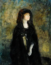 Mme Claude Johnson en noir