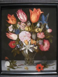 Fleurs dans un verre