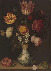 Nature morte avec des fleurs dans un vase Wan-li