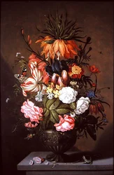 Nature morte de fleurs assorties, 1634