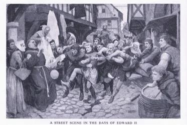 Une scène de rue à l
