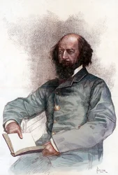 Alfred Lord Tennyson 1809-1892, poète anglais, 1884