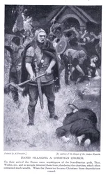 Les Danois pillant une église chrétienne, années 1920