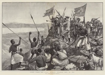 Première vue du lac Albert Nyanza, 13 décembre 1887