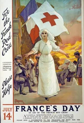 Appel de fonds en faveur de la Croix-Rouge française pour le Jour de la France, 14 juillet, pub. Londres, c.1915