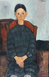 Une jeune fille avec une blouse noire, 1918