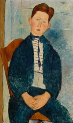 Garçon en pull rayé, 1918