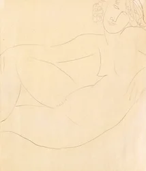 Femme nue accoudée, 1918