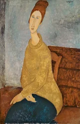 Jeanne Hébuterne en pull jaune