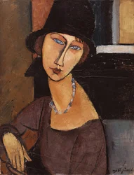 Jeanne Hébuterne portant un chapeau, 1917