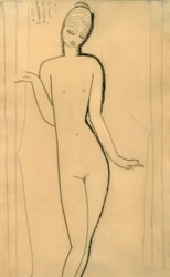 Jeune fille nue – Caryatide