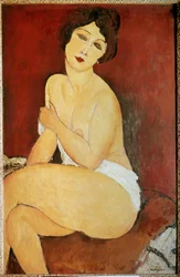 Femme nue assise