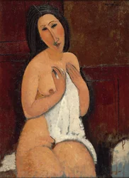 Nu assis à la chemise, 1917