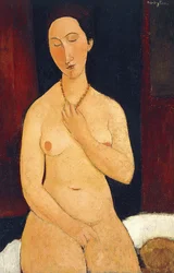 Nu assis avec collier, 1917