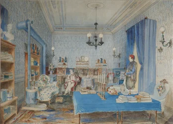 Prince Pavel Petrovich Vyazemsky dans son étude à Constantinople