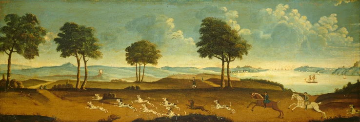 Scène de chasse avec un port
