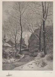 Promenade au clair de lune en hiver