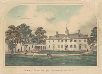 Vue ouest du manoir de Mount Vernon