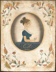 Femme tenant une rose