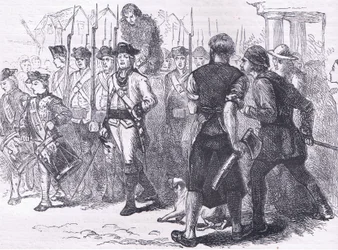 Un paysan goudronné et emplumé, illustration de l