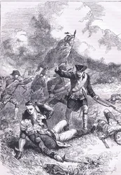 Mort du Major Pitcairn, illustration de l