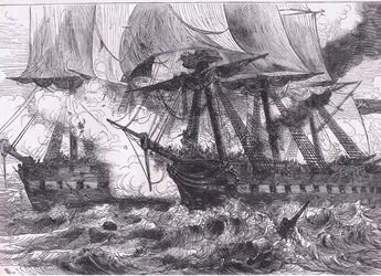 Combat entre le Chesapeake et le Shannon, illustration de l