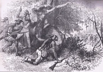 Trahison des Cherokees 1760, illustration de l