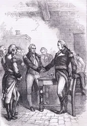 Washington prenant congé de ses anciens camarades, illustration de l