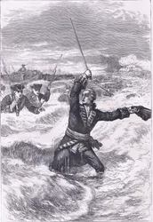 Débarquement de Wolfe à Louisbourg, illustration de l