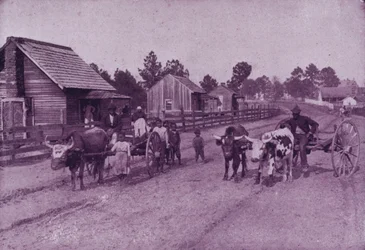 Scène de village de bonheur content en Virginie
