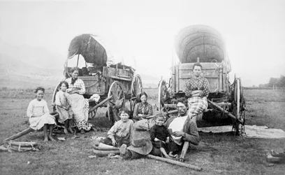 Famille de pionniers américains, vers 1870