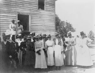 Une église afro-américaine en Géorgie, vers 1899