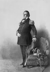 Commodore Matthew Calbraith Perry, gravé par Wilhelm Heine, vers 1856 (lithographie)