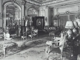 Salon dans la maison de la famille Astor, Fifth Avenue, New York
