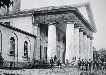 Les troupes fédérales occupant le manoir de Robert E. Lee, Arlington House