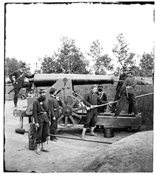 Canon lourd à Fort Woodbury, Virginie, 1861