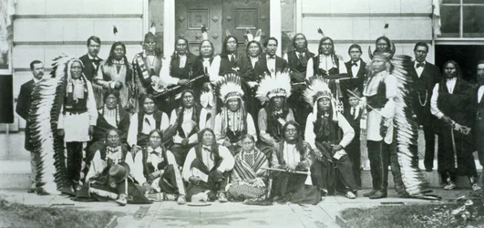 Délégation indienne de chefs sioux à Washington, D.C., pour protester contre la violation du traité de Fort Laramie de 1868