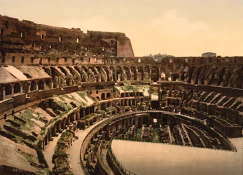 Intérieur du Colisée, Rome, vers 1890-1900 (impression photomécanique)