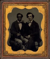 Portrait de deux hommes,c. 1860 (photo)