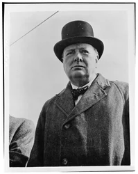 Le Premier ministre britannique Winston Churchill, vers 1942 (photo n/b)