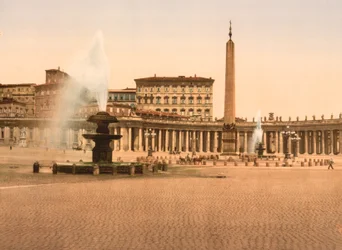 Place Saint-Pierre au Vatican, Rome, vers 1890-1900